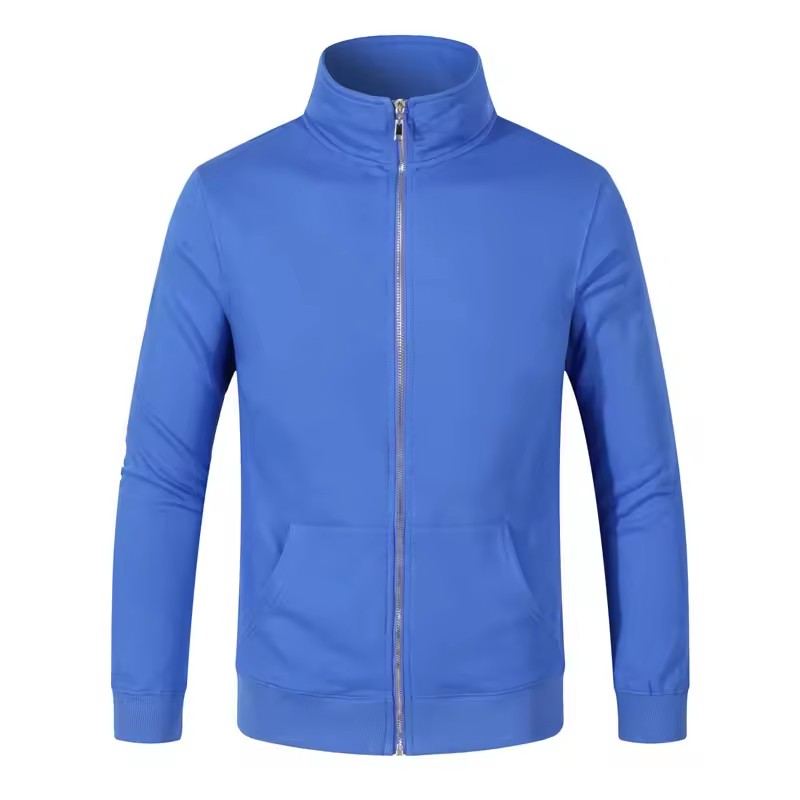 Bulk regular blank full zipper wool hooded jacket from Chinese supplier