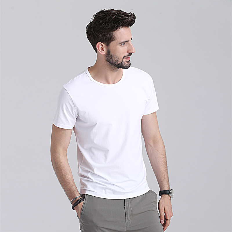 95% cotton and 5% spandex  T-shirt