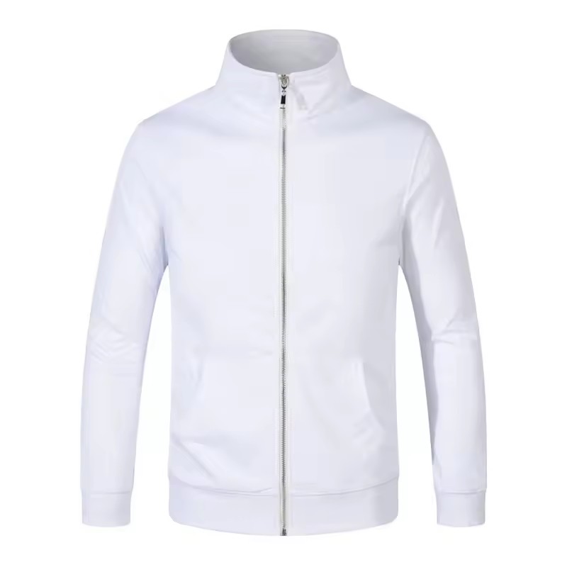 Bulk regular blank full zipper wool hooded jacket from Chinese supplier