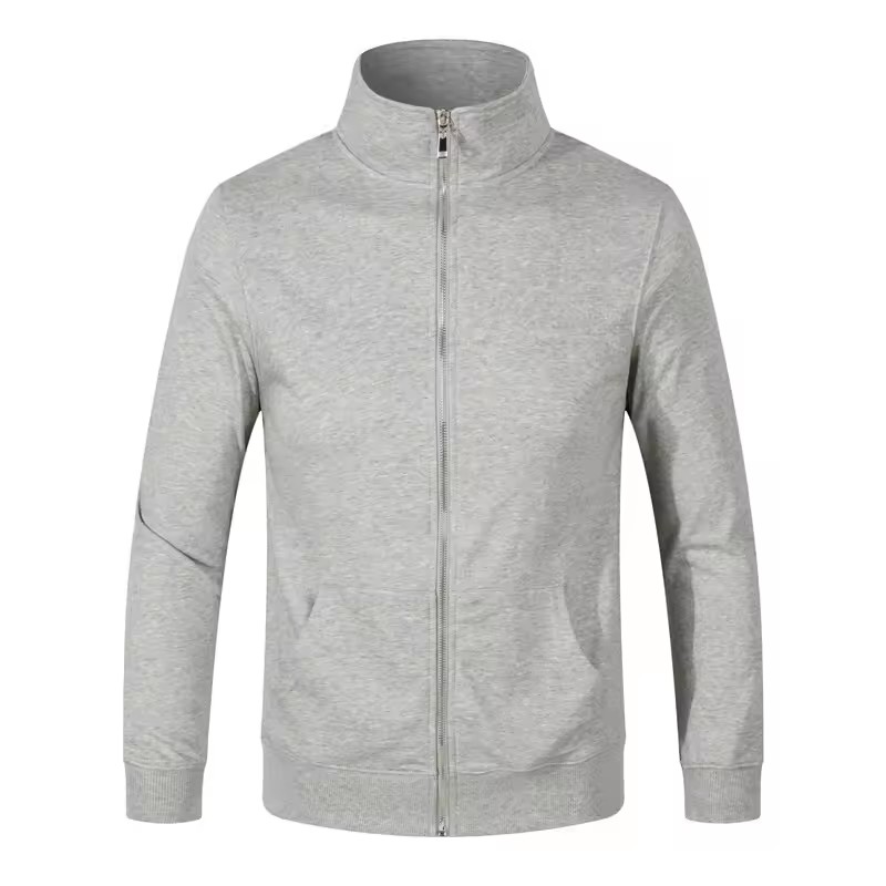 Bulk regular blank full zipper wool hooded jacket from Chinese supplier