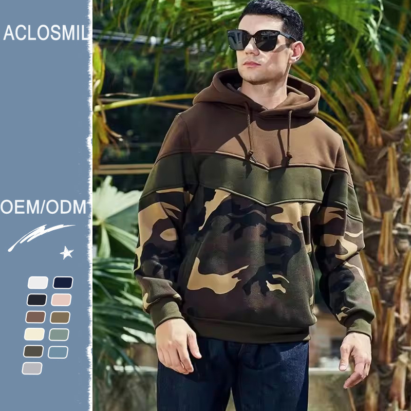 trendy blank wool oversized long sleeved streetwear hoodie, men's sports shirt