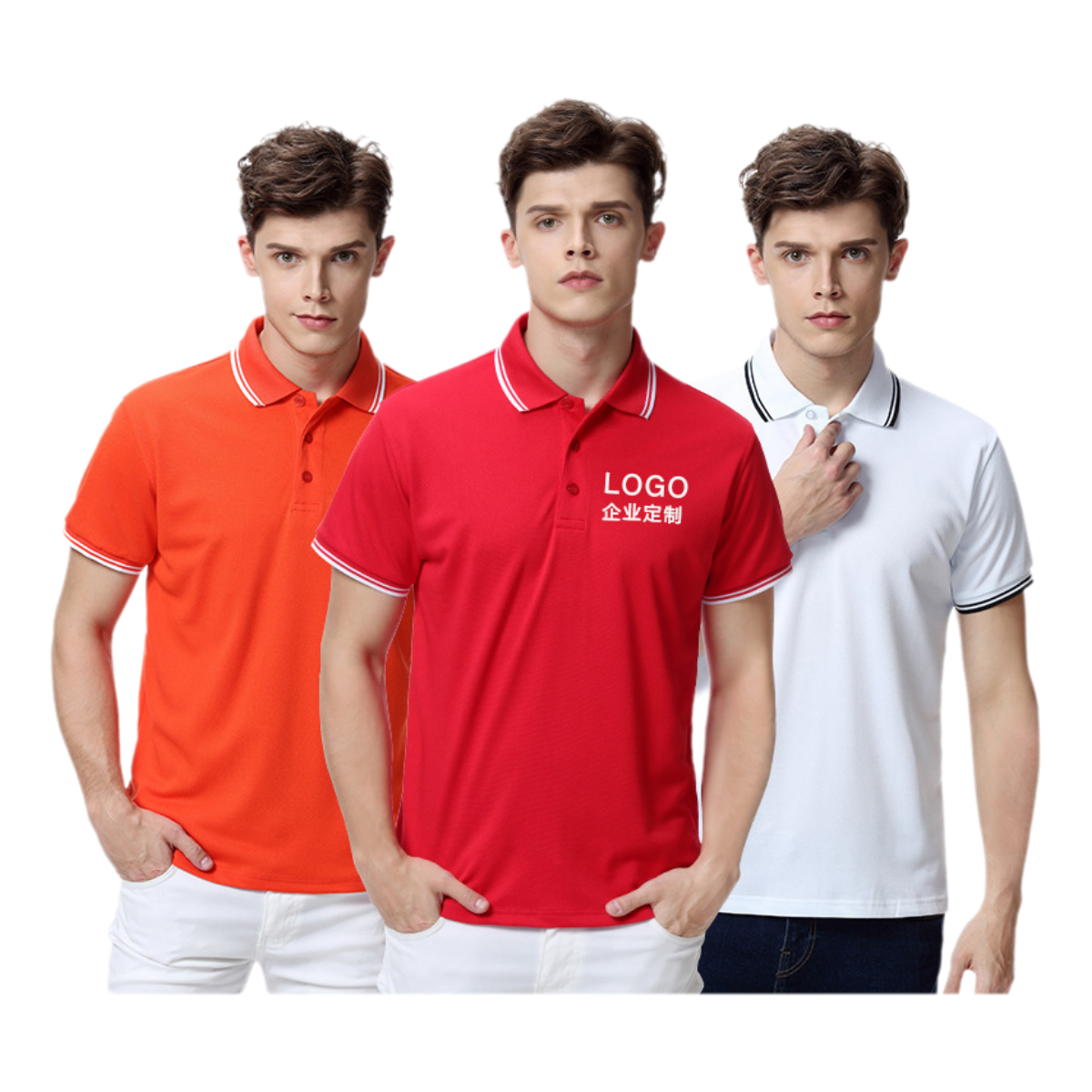 High quality 100% cotton men's polo T-shirt