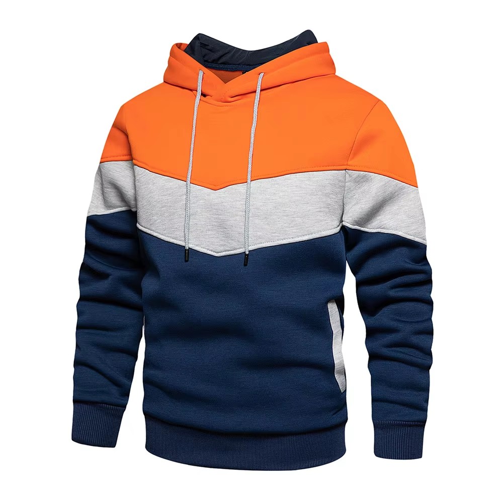 trendy blank wool oversized long sleeved streetwear hoodie, men's sports shirt