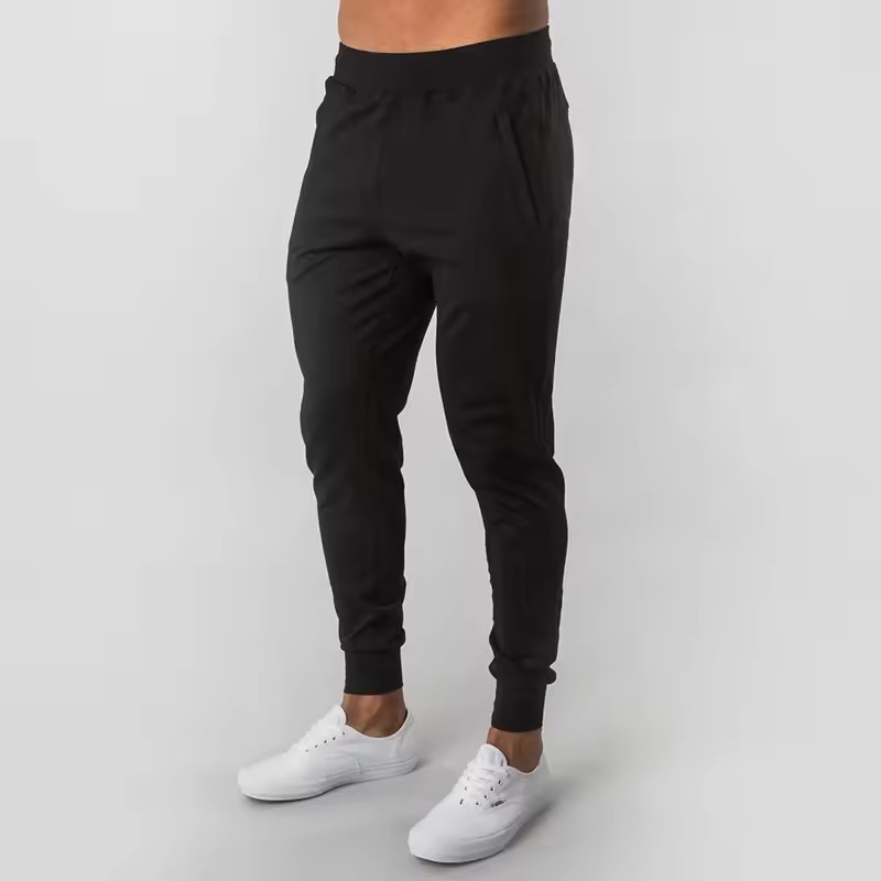 Customized logo men's cotton jogging pants slim fit tapered sports pants 