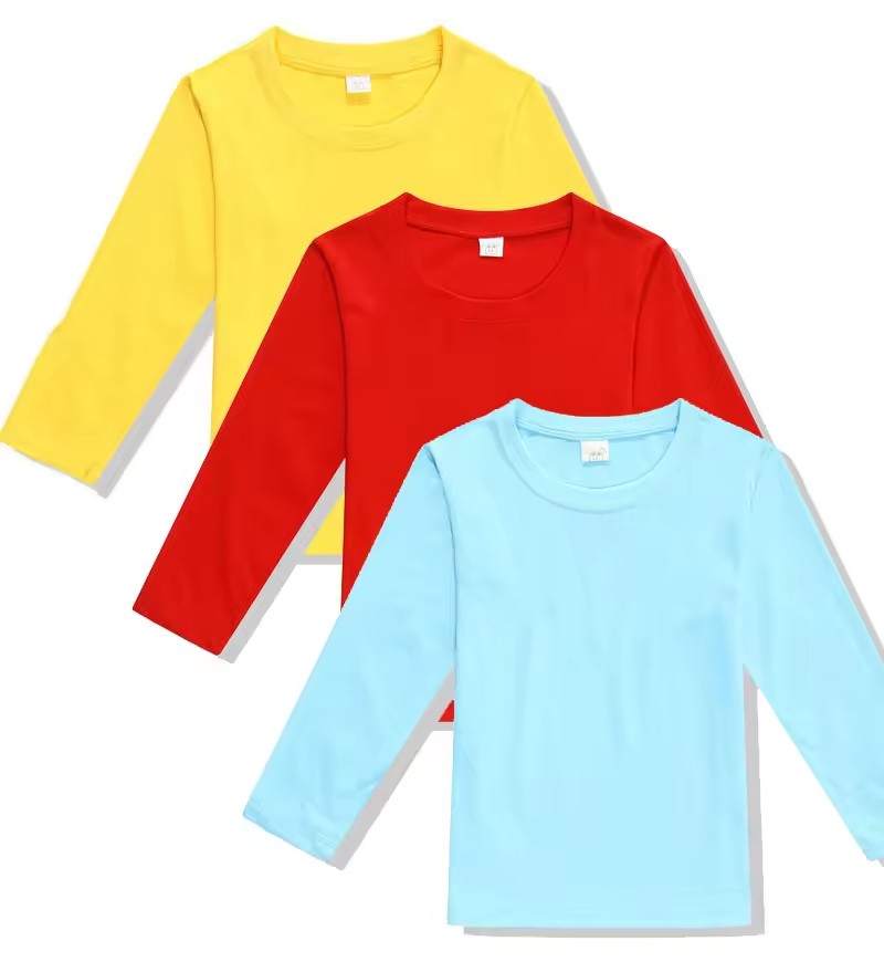 Children's pure cotton blank shirt casual top autumn Children's long sleeved 