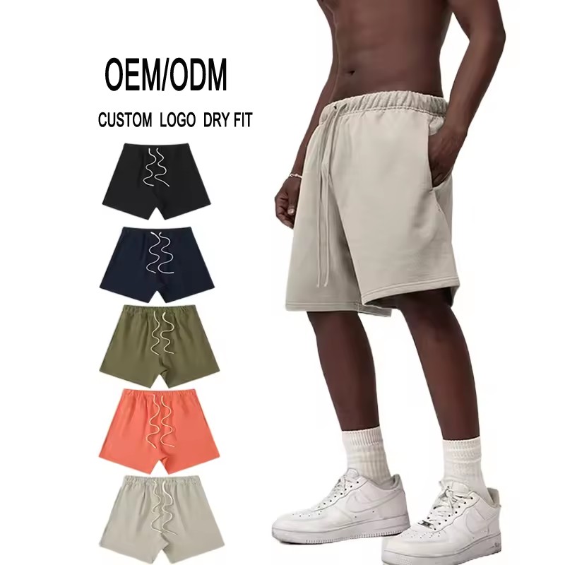 Unisex custom logo summer cotton oversized shorts