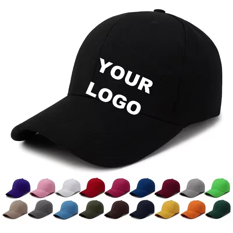 wholesale baseball cap custom logo solid color blank outdoor travel cap