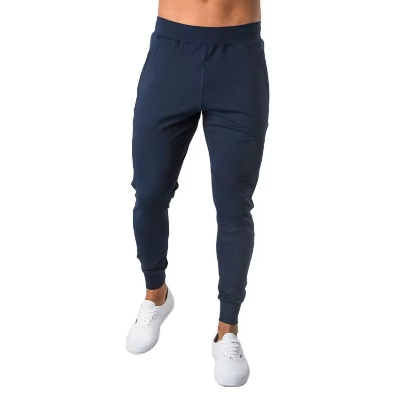 Customized logo men's cotton jogging pants slim fit tapered sports pants 