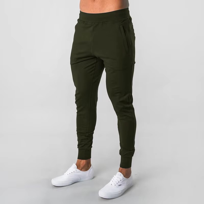 Customized logo men's cotton jogging pants slim fit tapered sports pants 