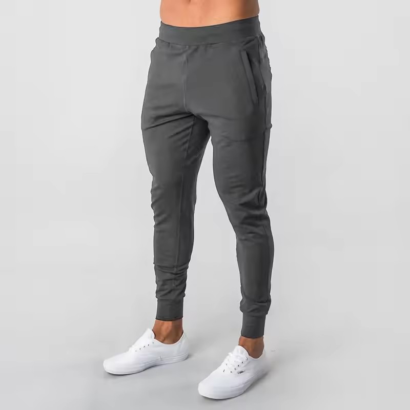 Customized logo men's cotton jogging pants slim fit tapered sports pants 