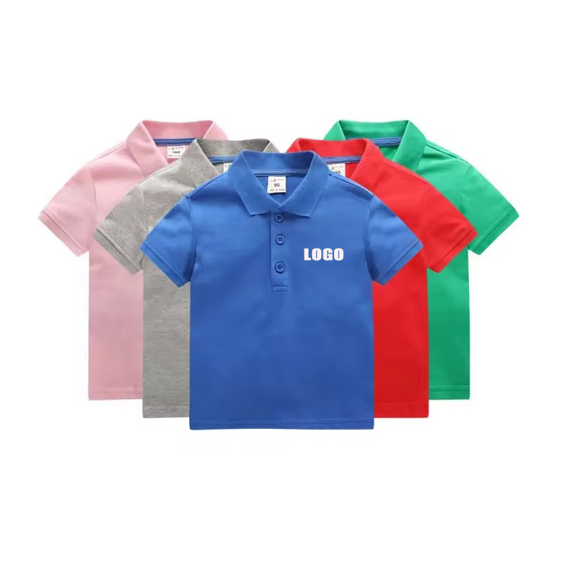 Wholesale summer cotton polo shirts for children aged 2-12