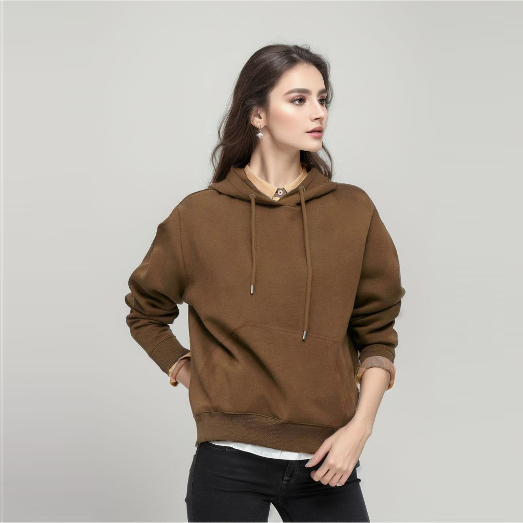 Bestselling autumn and winter blank high-quality hooded sweatshirt with off shoulder 80% cotton 20% polyester 