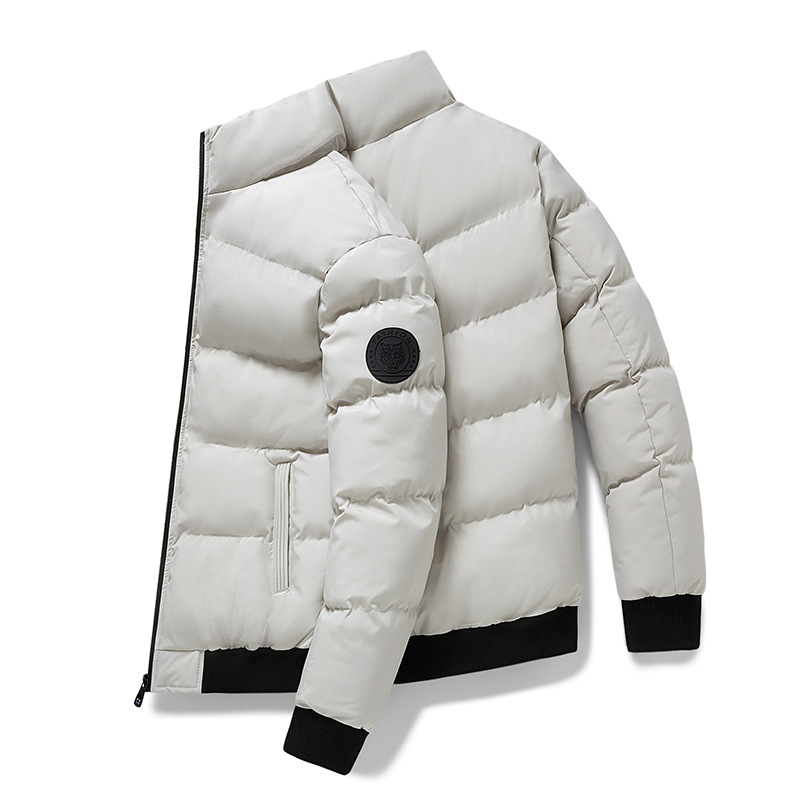 Wholesale customized lightweight winter down jacket, white puff jacket, crop white puff jacket, trendy men's puff jacket